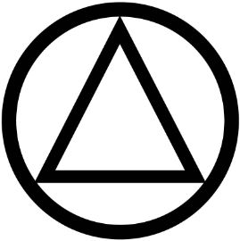 Aa Sobriety Circle And Triangle Temporary Tattoo - Color Wheel Theory Of Love - Free Transparent PNG Clipart Images Download. - Tattoo Transparent PNG Free Download