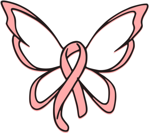 Breast Cancer Ribbon Butterfly Svg Cut File - Breast Cancer Ribbon Butterfly Tattoo - Free Transparent PNG Clipart Images Download. - Tattoo Transparent PNG Free Download