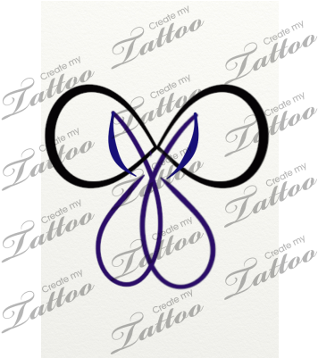 Custom Tattoo Infinity Design Hand Drawn Art By Veggiemusetattoos, - Two Roses Intertwined Tattoo - Free Transparent PNG Clipart Images Download. - Tattoo Transparent PNG Free Download