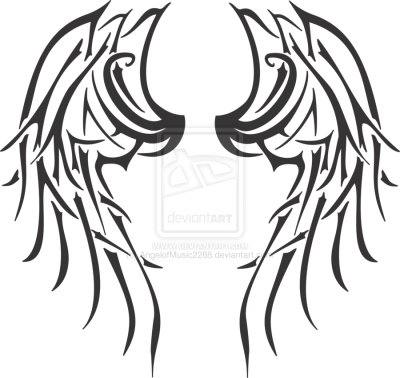 Tribal Wings Tattoos Png Png Images - Angel Wings Tattoo Tribal - Free Transparent PNG Clipart Images Download. - Tattoo Transparent PNG Free Download
