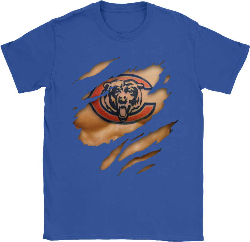 Nfl Football Logo 3d Art Chest Chicago Bears Tattoo - Darth Vader Gucci - Free Transparent PNG Clipart Images Download. - Tattoo Transparent PNG Free Download