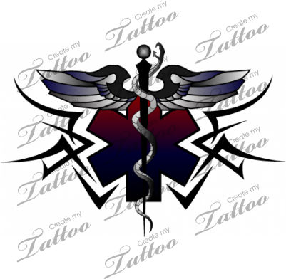 Ems Tattoo, I Would Definitely Consider This One - Medical Tribal Tattoo Designs - Free Transparent PNG Clipart Images Download. - Tattoo Transparent PNG Free Download