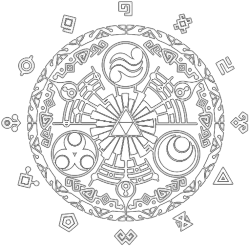 Legend Of Zelda Tattoos, The Legend Of Zelda, Skyward - Simbolos Del Tiempo Tatuajes Transparent PNG - 500x500 - Free Download on - Tattoo Transparent PNG Free Download