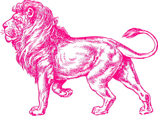 Pink Lion Clip Art At Clker Com Vector Clip Art Online, - Lion Full Body Tattoo - Free Transparent PNG Clipart Images Download. - Tattoo Transparent PNG Free Download