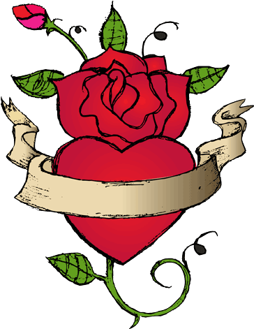 Image Heart Tattoos Transparent - Hear And Rose Tattoo Png - Free Transparent PNG Clipart Images Download. - Tattoo Transparent PNG Free Download