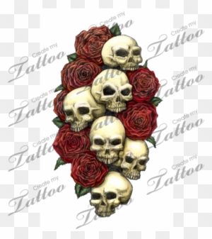 Skulls And Roses - Tattoo - Free Transparent PNG Clipart Images Download. - Tattoo Transparent PNG Free Download