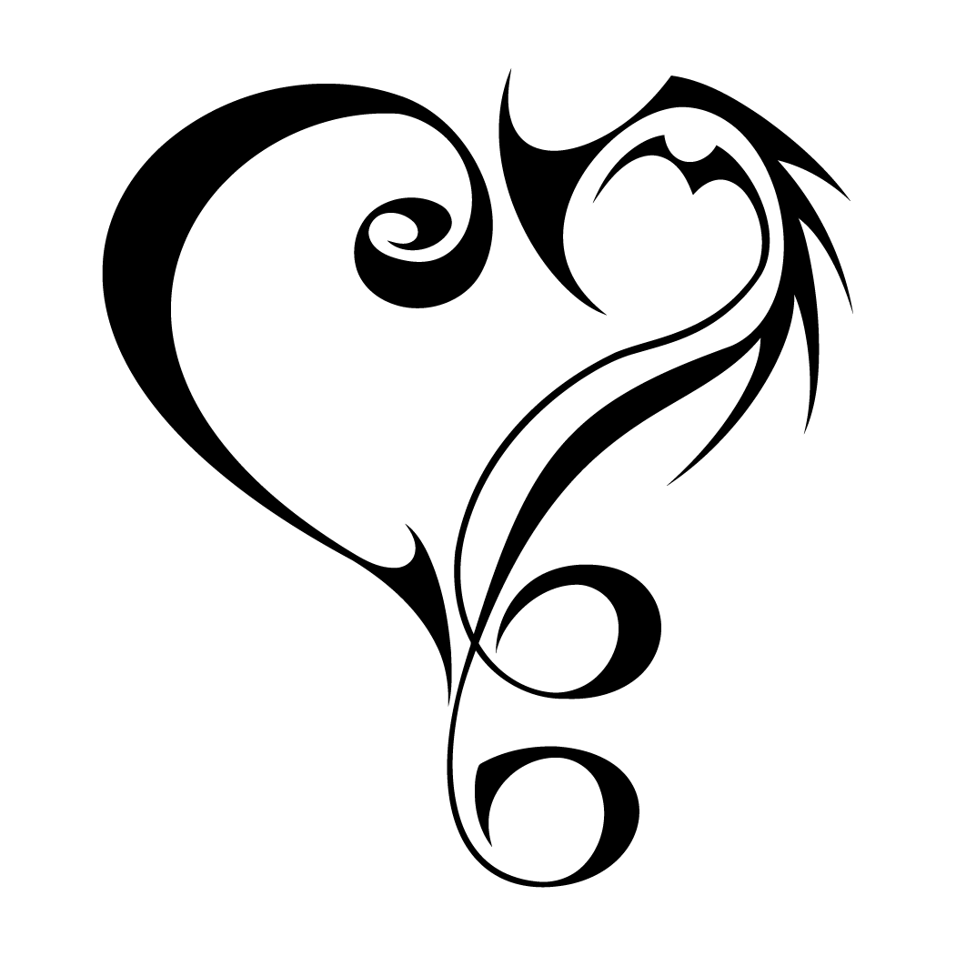 Tribal Heart Decal - Tribal Tattoos Meaning Music - Free Transparent PNG Clipart Images Download. - Tattoo Transparent PNG Free Download