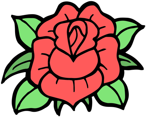 Rose Head Colored Vintage Tattoo Transparent Png - Transparency - Free Transparent PNG Clipart Images Download. - Tattoo Transparent PNG Free Download
