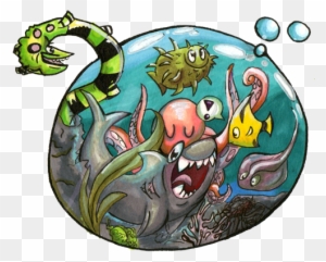 Under Da Sea Tattoo For A Guy By Moopdrea - Cartoon - Free Transparent PNG Clipart Images Download. - Tattoo Transparent PNG Free Download