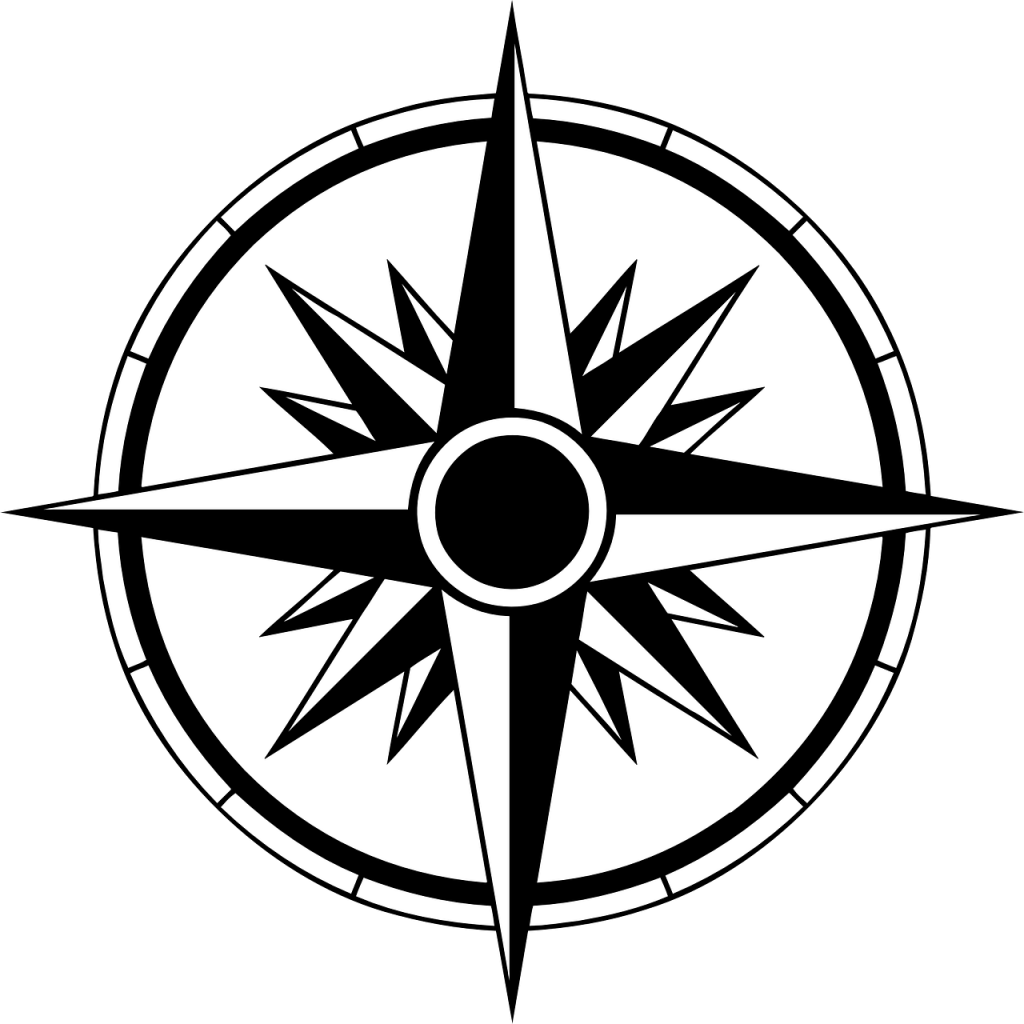 Nautical Star Tattoo Compass Rose Decal Sticker - Los Puntos Cardinales En Ingles Y Español - Free Transparent PNG Clipart Images Download. - Tattoo Transparent PNG Free Download