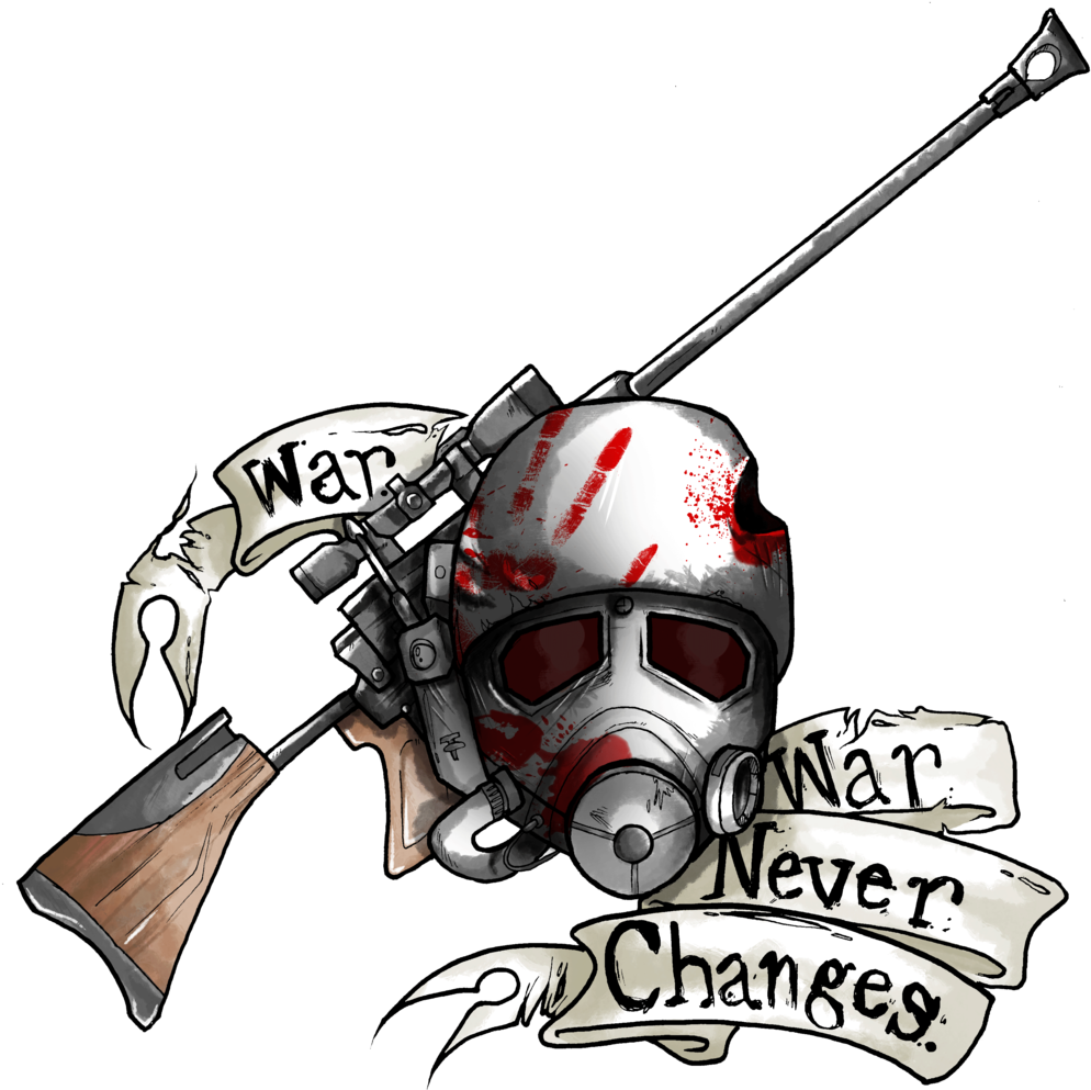 Fallout Tattoo Coloured By Mcrmorbid On Deviantart - Fallout New Vegas Tattoo - Free Transparent PNG Clipart Images Download. - Tattoo Transparent PNG Free Download