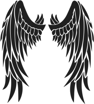 Angel Tattoos Png Transparent Images - Angel Wing Stencil - Free Transparent PNG Clipart Images Download. - Tattoo Transparent PNG Free Download