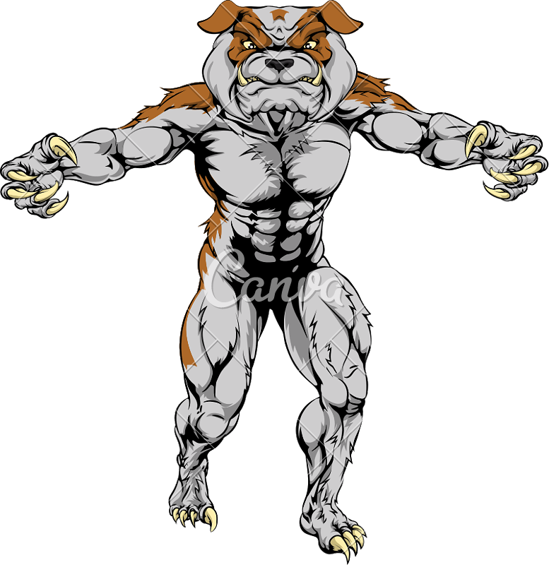 Bulldog Sports Mascot - Bulldog Scary Tattoo - Free Transparent PNG Clipart Images Download. - Tattoo Transparent PNG Free Download
