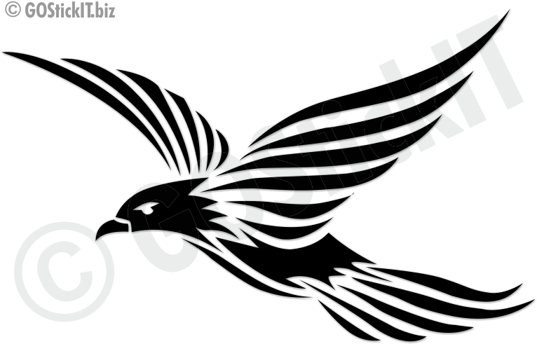 Tribal Bird Diecut Decal Humor Bumper Decals Funny - Bird Drawing Tribal Tattoo - Free Transparent PNG Clipart Images Download. - Tattoo Transparent PNG Free Download