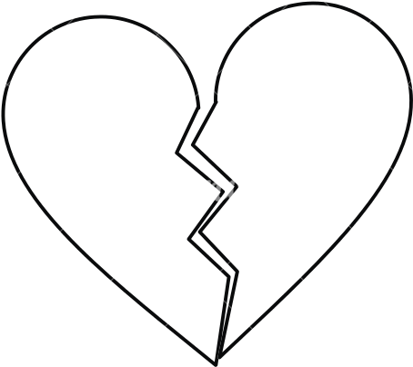Clip Art Freeuse Anatomical Drawing Broken Heart - Broken Heart Tattoo Outline - Free Transparent PNG Clipart Images Download. - Tattoo Transparent PNG Free Download
