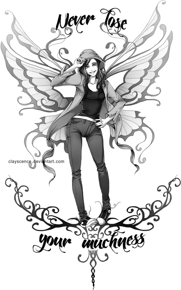 Fairy Tattoos Png - Fairy2 Lunch Tote - 16" X 16" By Clayscence Transparent PNG - 900x1256 - Free Download on - Tattoo Transparent PNG Free Download
