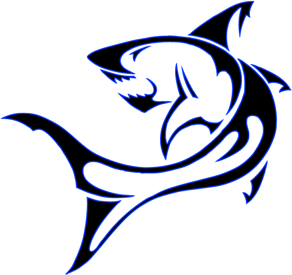 Tattoos Designs High Quality Photos And Flash - Blue Tribal Shark Tattoo - Free Transparent PNG Clipart Images Download. - Tattoo Transparent PNG Free Download