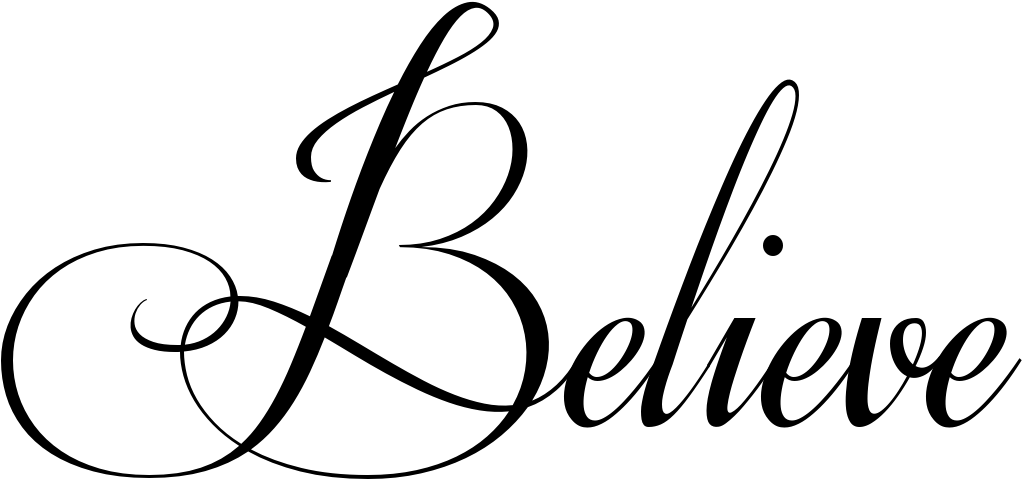 Believe Tattoo In Respective Font - Letras De Bautizo En Png - Free Transparent PNG Clipart Images Download. - Tattoo Transparent PNG Free Download