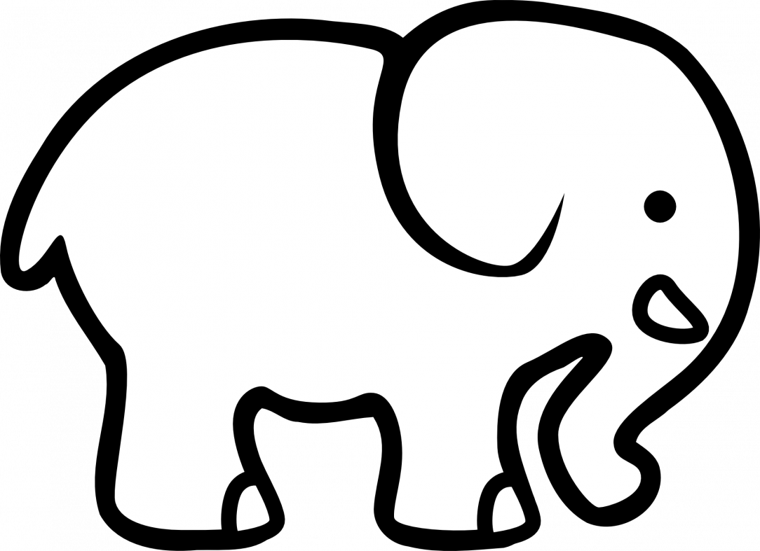 Large Size Of Simple Indian Elephant Drawing Of Head - Elefante Faciles De Dibujar - Free Transparent PNG Clipart Images Download. - Tattoo Transparent PNG Free Download