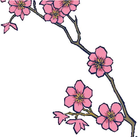 Cherry Blossom Clipart Pixel Art - Cherry Blossom Branch Tattoo Designs - Free Transparent PNG Clipart Images Download. - Tattoo Transparent PNG Free Download
