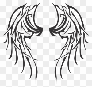 Tribal Angel Wings By Angelofmusic2288 - Tribal Angel Wings Tattoo - Free Transparent PNG Clipart Images Download. - Tattoo Transparent PNG Free Download