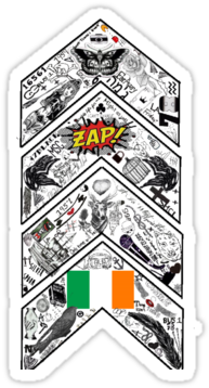 "one Direction Inspired* Chevron Tattoo" Stickers By - One Direction Tattoo Png - Free Transparent PNG Clipart Images Download. - Tattoo Transparent PNG Free Download