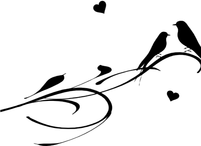 Love Birds Clipart Branch Tattoo - Love Birds On A Branch Silhouette - Free Transparent PNG Clipart Images Download. - Tattoo Transparent PNG Free Download
