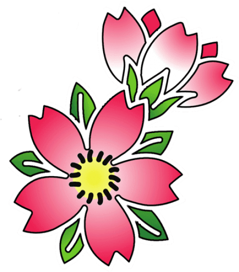 Free Png Download Cherry Blossom Flower Tattoo Outline - Cherry Blossom Tattoo Flash - Free Transparent PNG Clipart Images Download. - Tattoo Transparent PNG Free Download