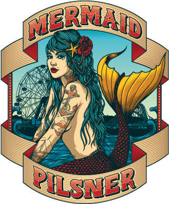 Coney Island Mermaid Pilsner Logo - Coney Island Mermaid Tattoo - Free Transparent PNG Clipart Images Download. - Tattoo Transparent PNG Free Download
