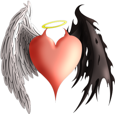 And Heart Devil Angel Tattoo Demon Demons Clipart - Heart With Demon Wings - Free Transparent PNG Clipart Images Download. - Tattoo Transparent PNG Free Download