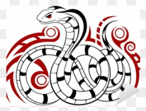 Vector Snake, Cobra In The Form Of A Tattoo Sticker - Snakes - Free Transparent PNG Clipart Images Download. - Tattoo Transparent PNG Free Download