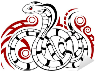Vector Snake, Cobra In The Form Of A Tattoo Sticker - Snakes - Free Transparent PNG Clipart Images Download. - Tattoo Transparent PNG Free Download