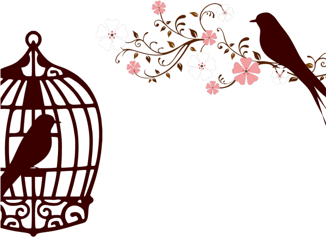 Love Birds Clipart Branch Tattoo - Bird In Cage Art Png - Free Transparent PNG Clipart Images Download. - Tattoo Transparent PNG Free Download