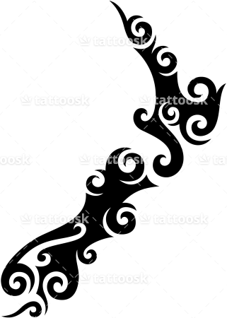 Image Result For Nz Kiwi Outline New Zealand Tattoo, - New Zealand Maori Patterns - Free Transparent PNG Clipart Images Download. - Tattoo Transparent PNG Free Download