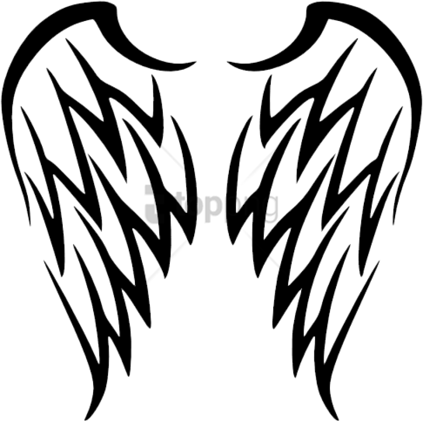 Free Png Download Tribal Angel Wings Tattoo Png Images - Tribal Angel Wings Tattoo - Free Transparent PNG Clipart Images Download. - Tattoo Transparent PNG Free Download