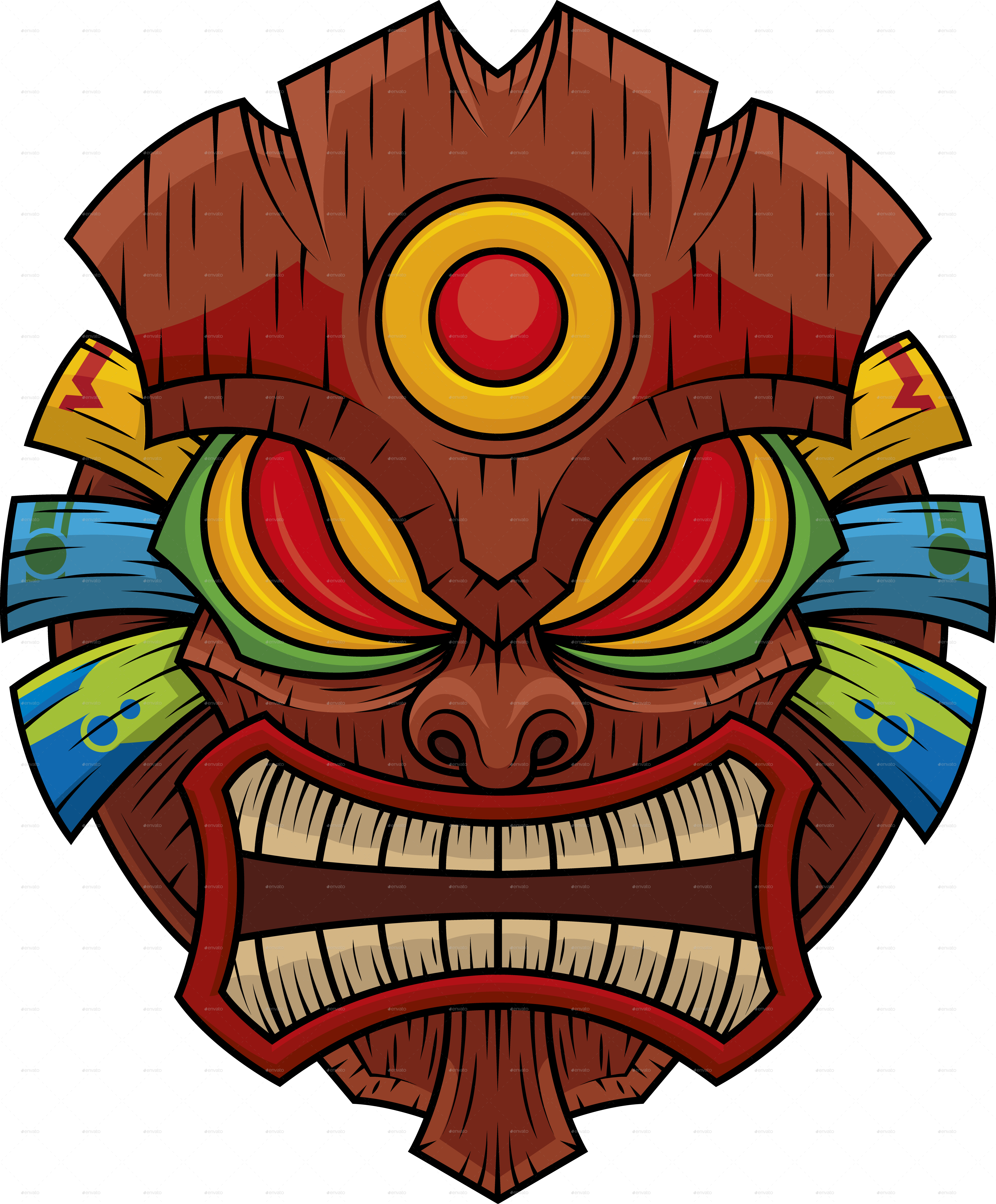 Tiki Tattoo, Tatoo, Tiki Head, Tiki Art, Tiki Tiki, - Tiki Mask - Free Transparent PNG Clipart Images Download. - Tattoo Transparent PNG Free Download