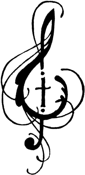 Cross Tattoos Png Transparent Images - Cross With Music Notes - Free Transparent PNG Clipart Images Download. - Tattoo Transparent PNG Free Download