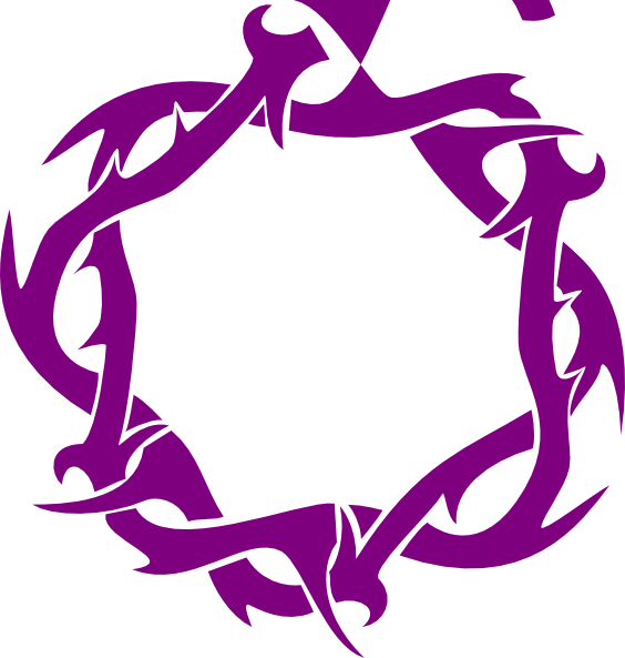 Purple Thorns Clip Art - Crown Of Thorns Tattoo - Free Transparent PNG Clipart Images Download. - Tattoo Transparent PNG Free Download