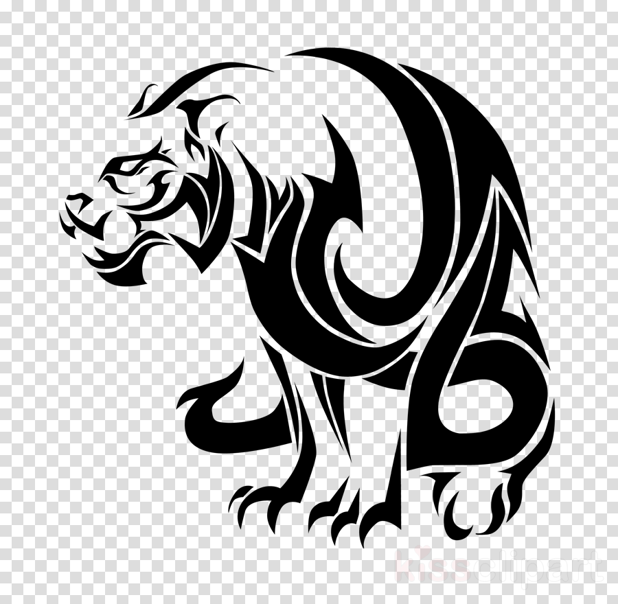 Download Tribal Tiger Tattoo Black And White Clipart - Chinese Tribal Tiger Tattoo Transparent PNG - 900x880 - Free Download on - Tattoo Transparent PNG Free Download