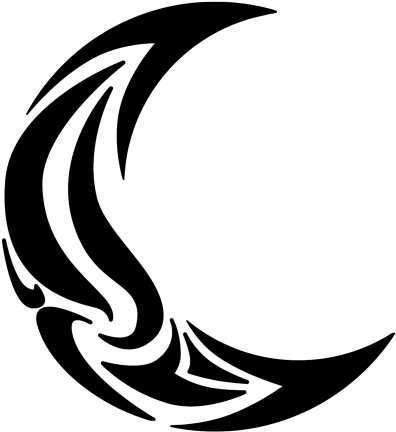 Moon Black And White Tribal Moon Tattoo Black Crescent - Tribal Moon - Free Transparent PNG Clipart Images Download. - Tattoo Transparent PNG Free Download