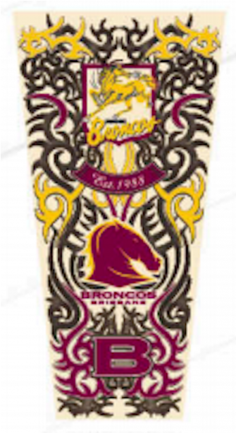 Brisbane Broncos Nrl Adult Tattoo Sleeve - Transparent Tattoo Sleeves Png Transparent PNG - 570x612 - Free Download on - Tattoo Transparent PNG Free Download