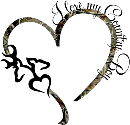 Next Tattoo Minus The I Love My Country Boys - Buck And Doe Heart - Free Transparent PNG Clipart Images Download. - Tattoo Transparent PNG Free Download