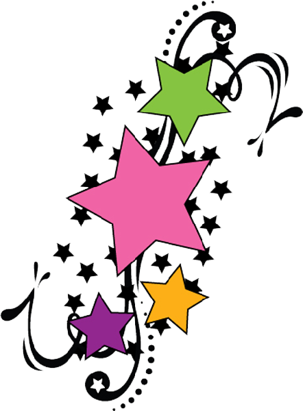 Shooting Star Tattoos- High Quality Photos And Flash - Stars Design Colorful - Free Transparent PNG Clipart Images Download. - Tattoo Transparent PNG Free Download
