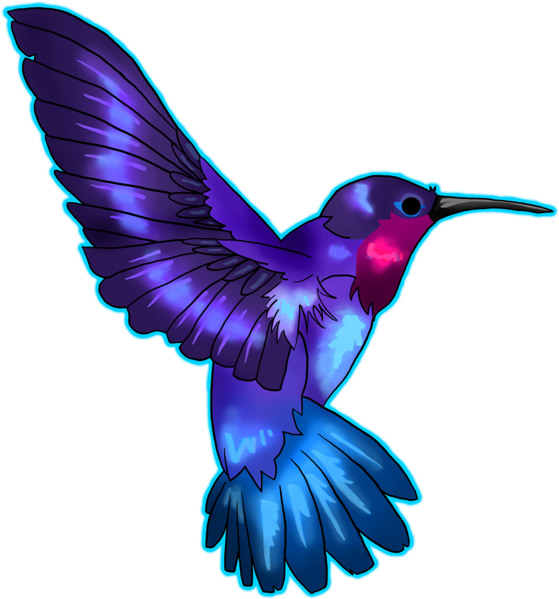 Hummingbird Tattoos Png Transparent Images Png All - Hummingbird Purple And Blue - Free Transparent PNG Clipart Images Download. - Tattoo Transparent PNG Free Download