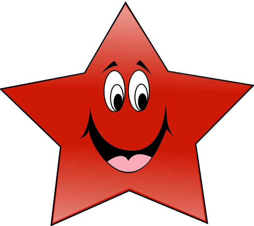 Star, Laughing, Laugh, Tattoos, Funny, Smiling, Smile - Smiling Red Star Shower Curtain - Free Transparent PNG Clipart Images Download. - Tattoo Transparent PNG Free Download