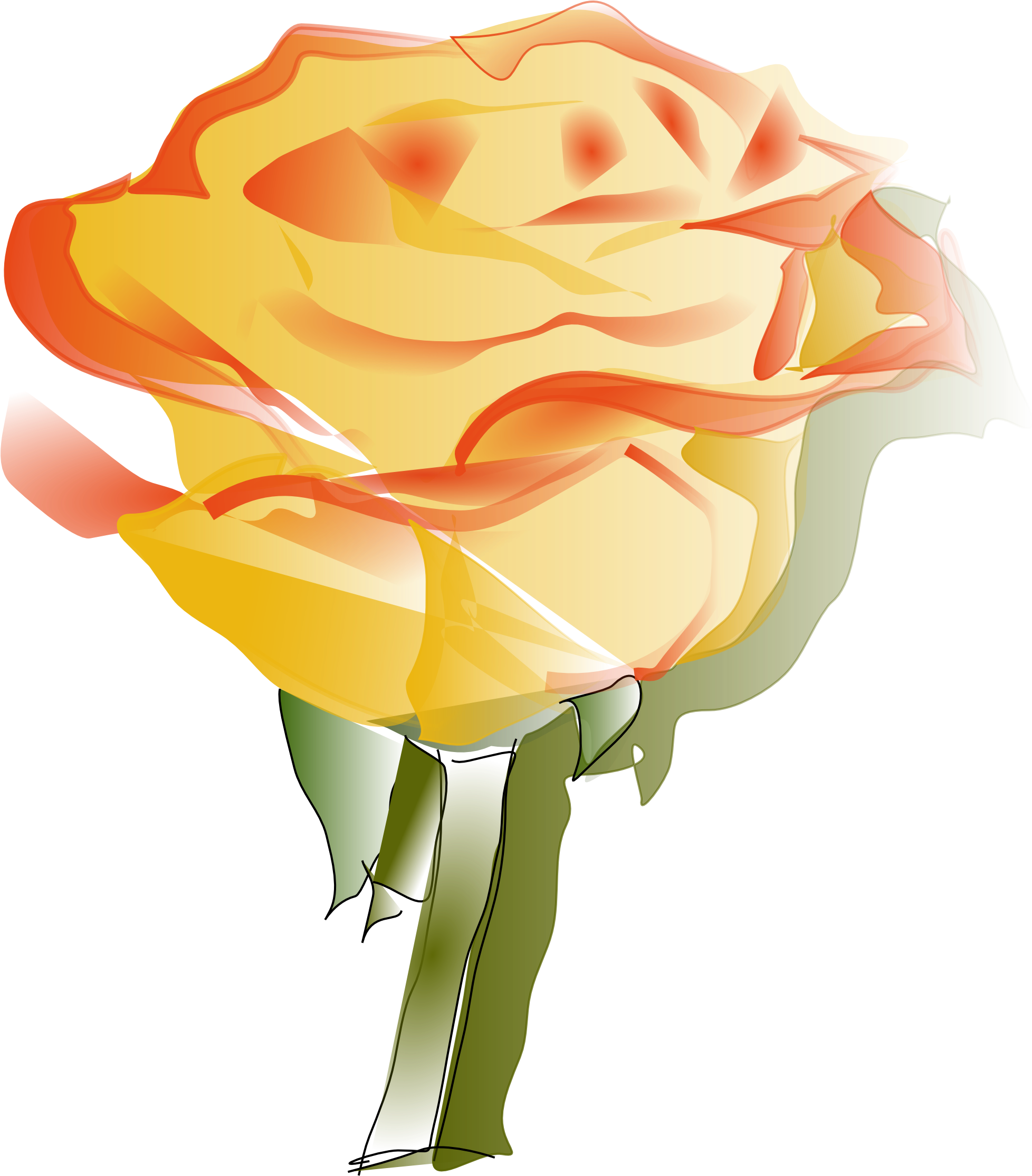 Yellow Rose Clip Art Free - Yellow Rose Tattoo Designs - Free Transparent PNG Clipart Images Download. - Tattoo Transparent PNG Free Download