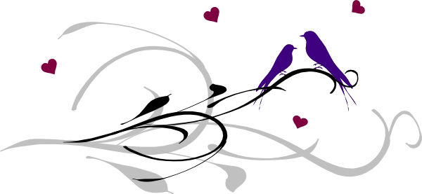 Love Birds Valentine Cut Out Clip Art By Skill Seeking - Love Birds Tattoos - Free Transparent PNG Clipart Images Download. - Tattoo Transparent PNG Free Download