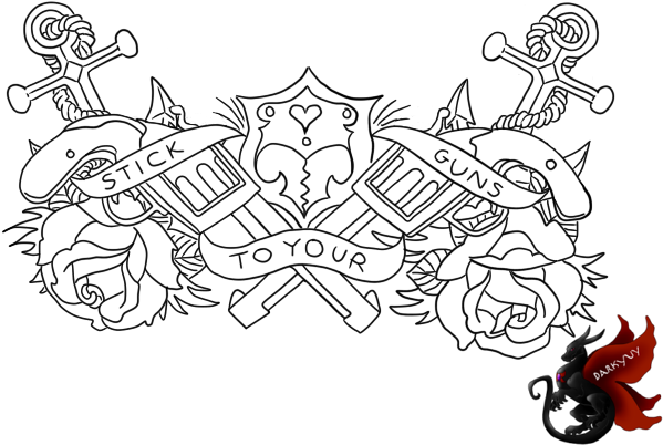 Chest Tatto Png - Gun Chest Tattoo Designs Transparent PNG - 640x410 - Free Download on - Tattoo Transparent PNG Free Download