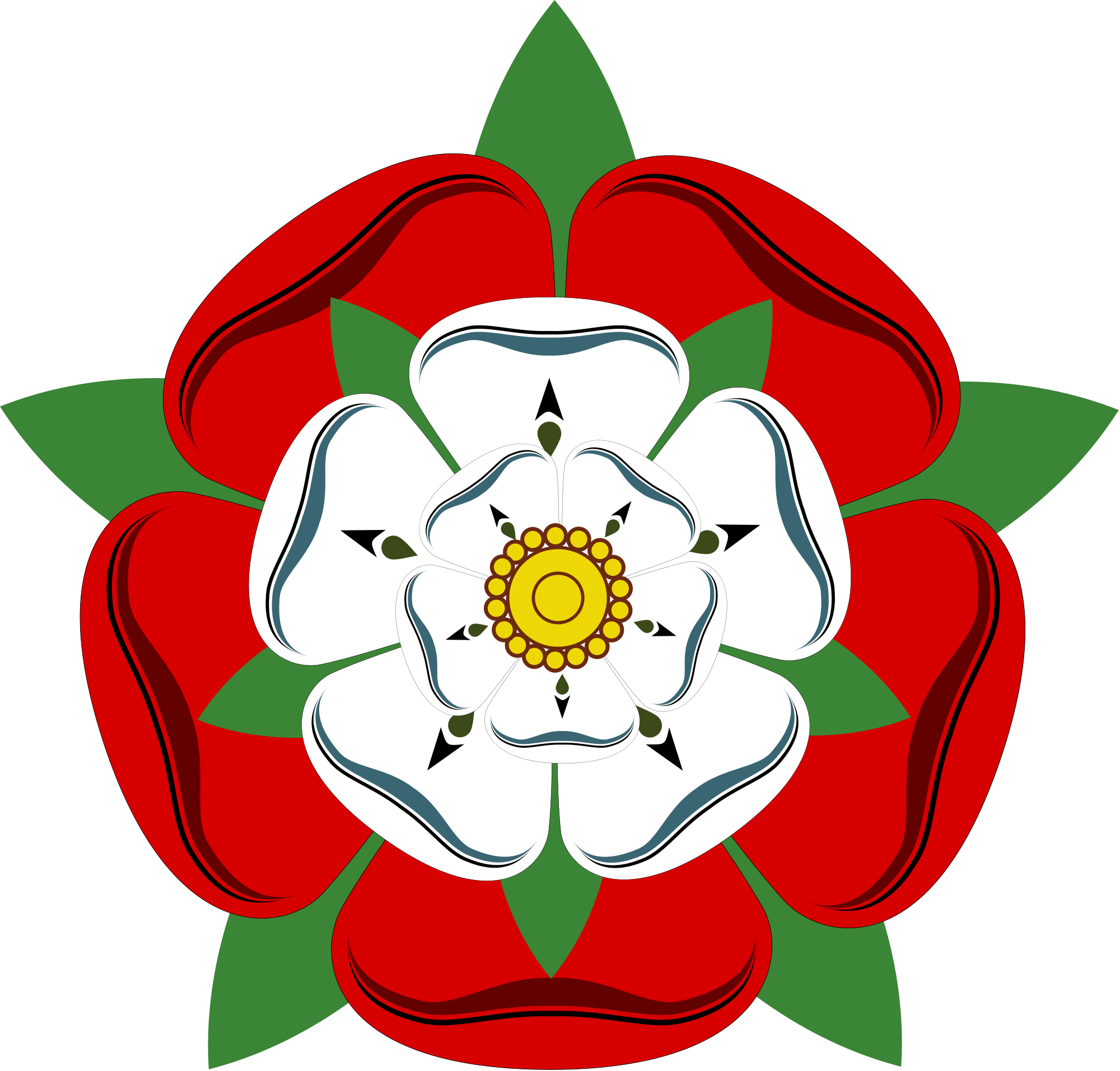 Tudor Rose Tattoo - National Emblem Of England - Free Transparent PNG Clipart Images Download. - Tattoo Transparent PNG Free Download