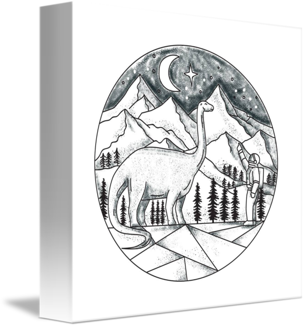 Banner Freeuse Library Brontosaurus Astronaut Mountains - Tattoo Mountains Transparent PNG - 606x650 - Free Download on - Tattoo Transparent PNG Free Download